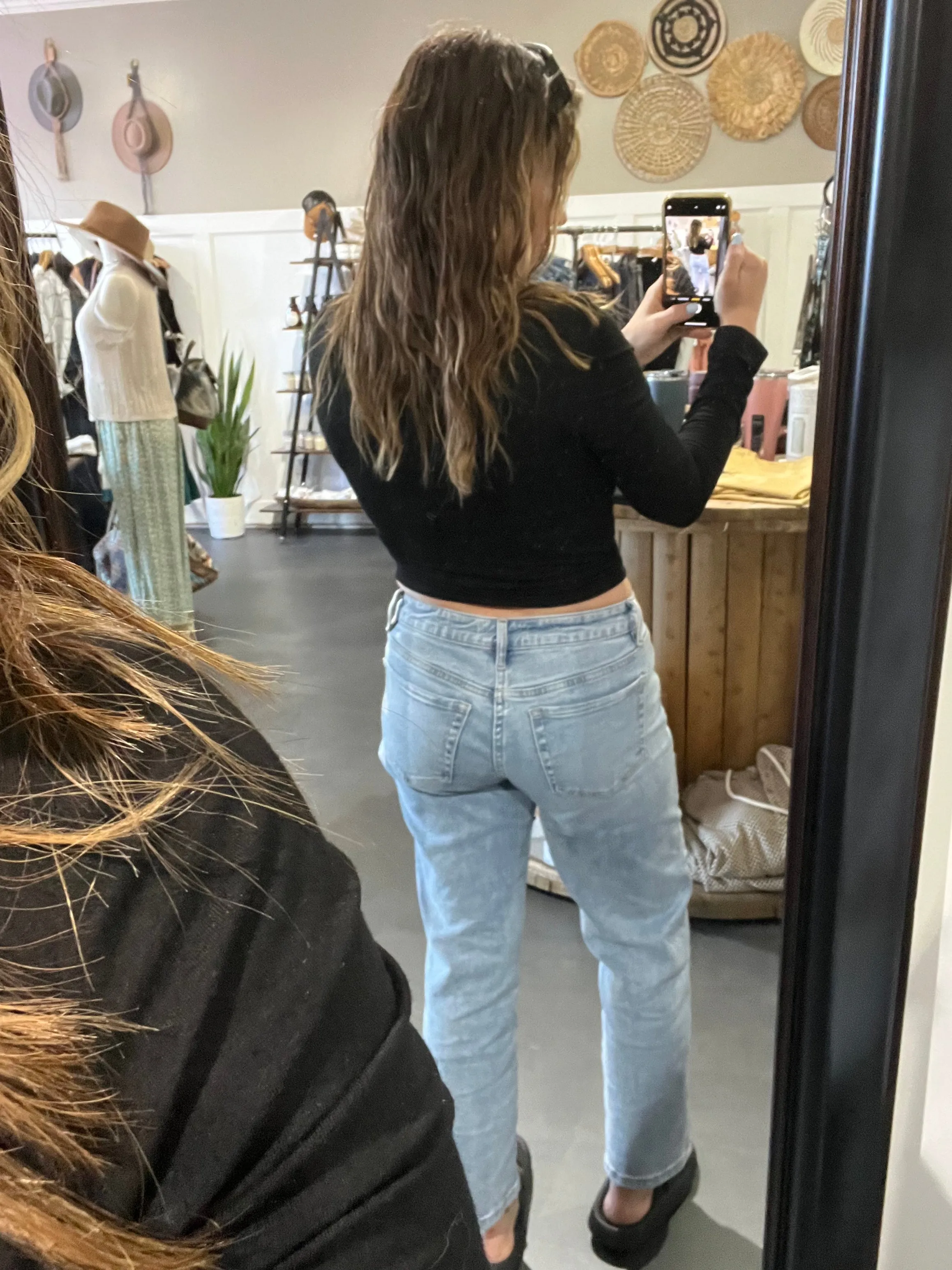 Vervet Mid Rise Crop Straight Dad Jean