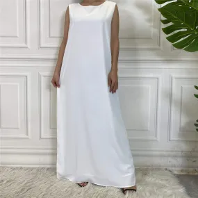 White Sleeveless Slip Dress