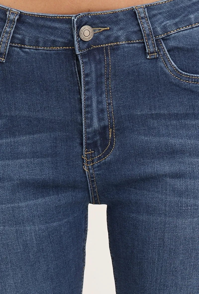 Wholesale Denim Faded Straight Cut Jeans