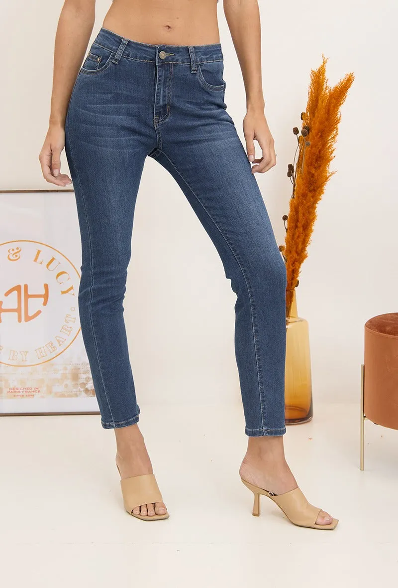 Wholesale Denim Faded Straight Cut Jeans