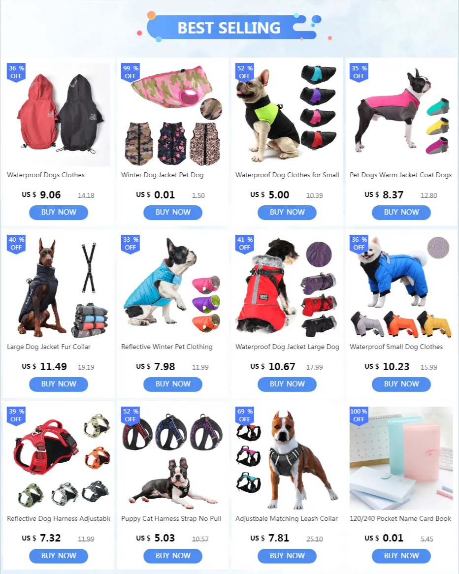 Winter Fleece Dog Jacket with Integrated Harness