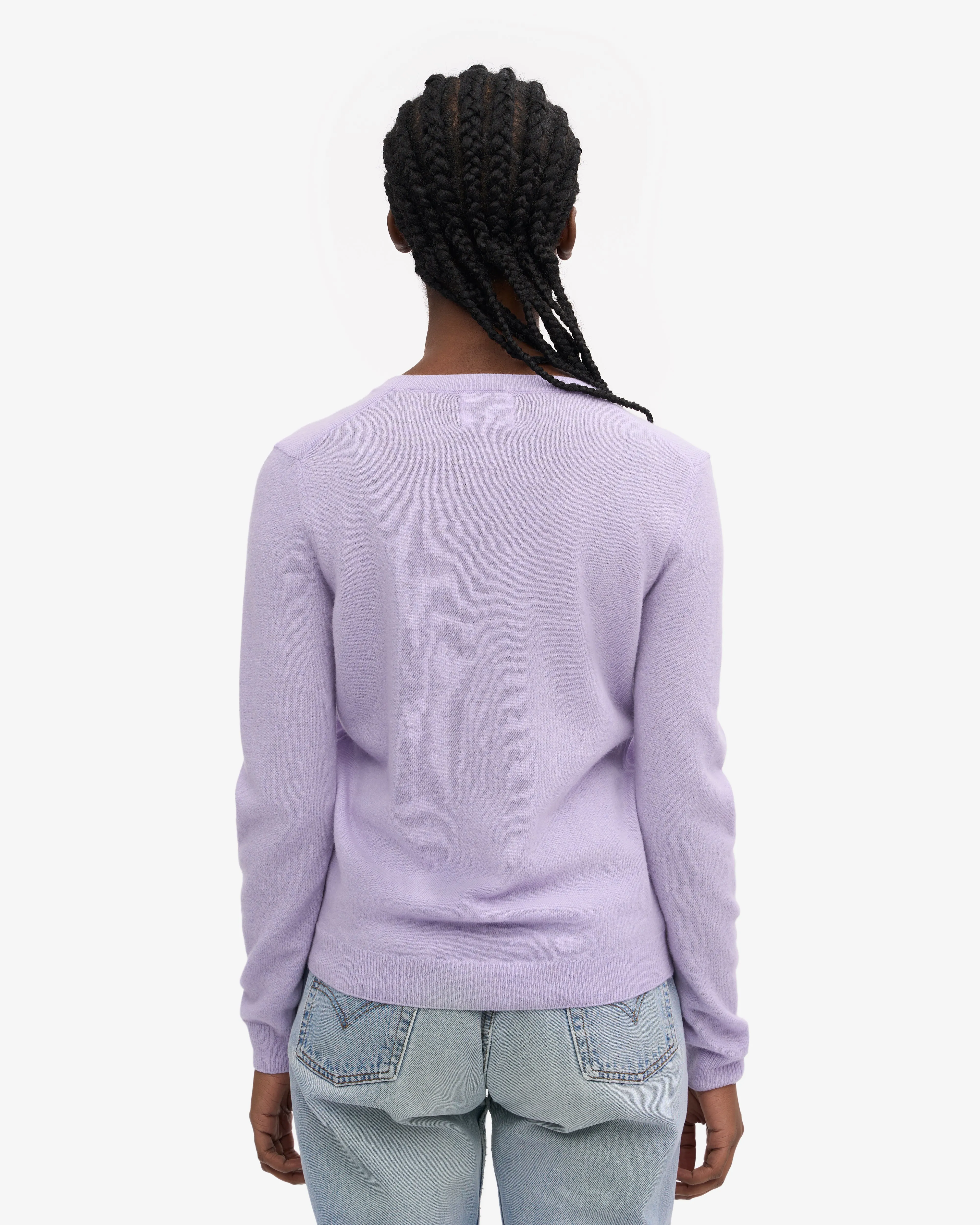 Women Light Merino Wool Crew - Soft Lavender