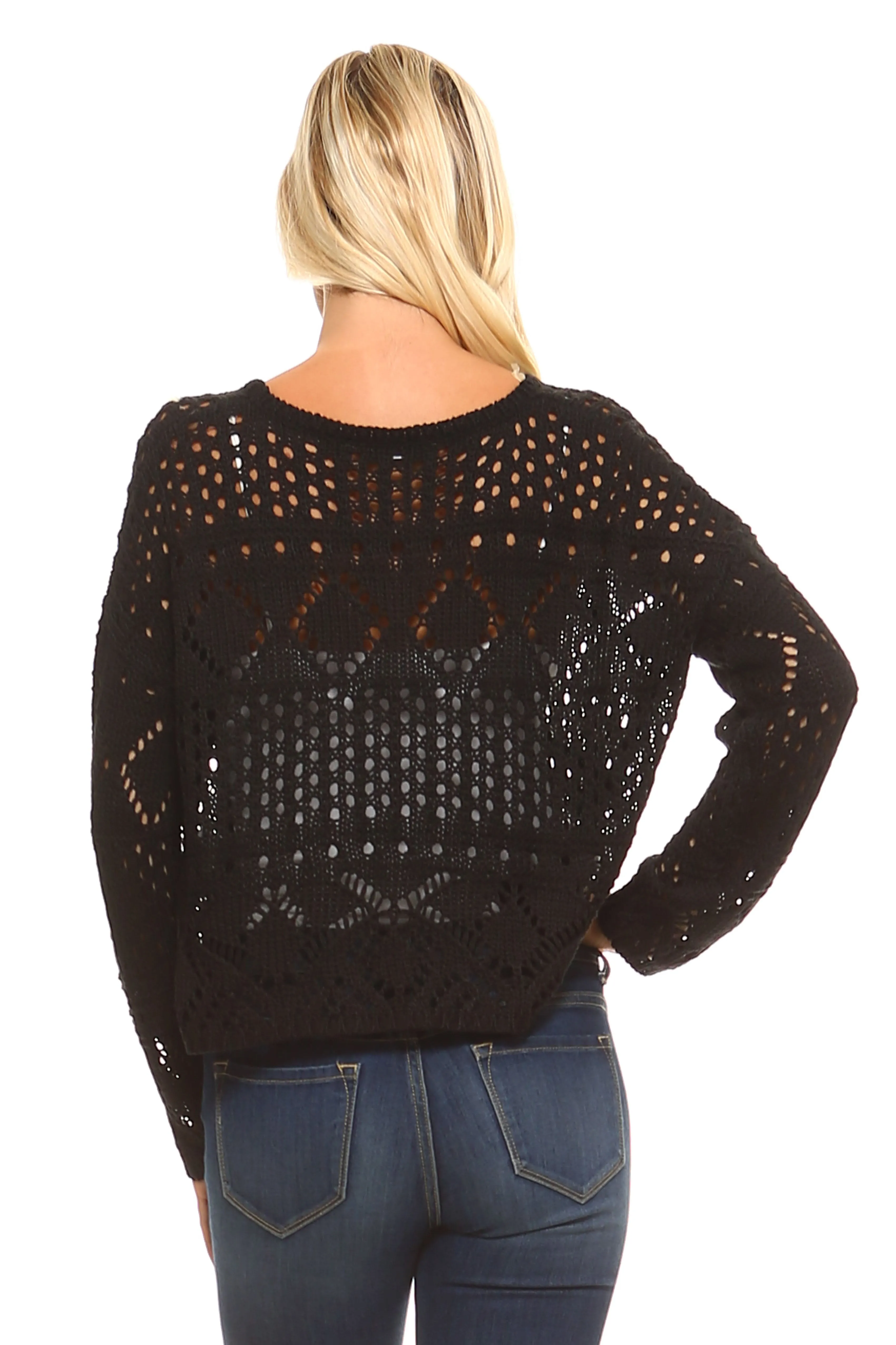 Women's Cable Knit Crop Sweater