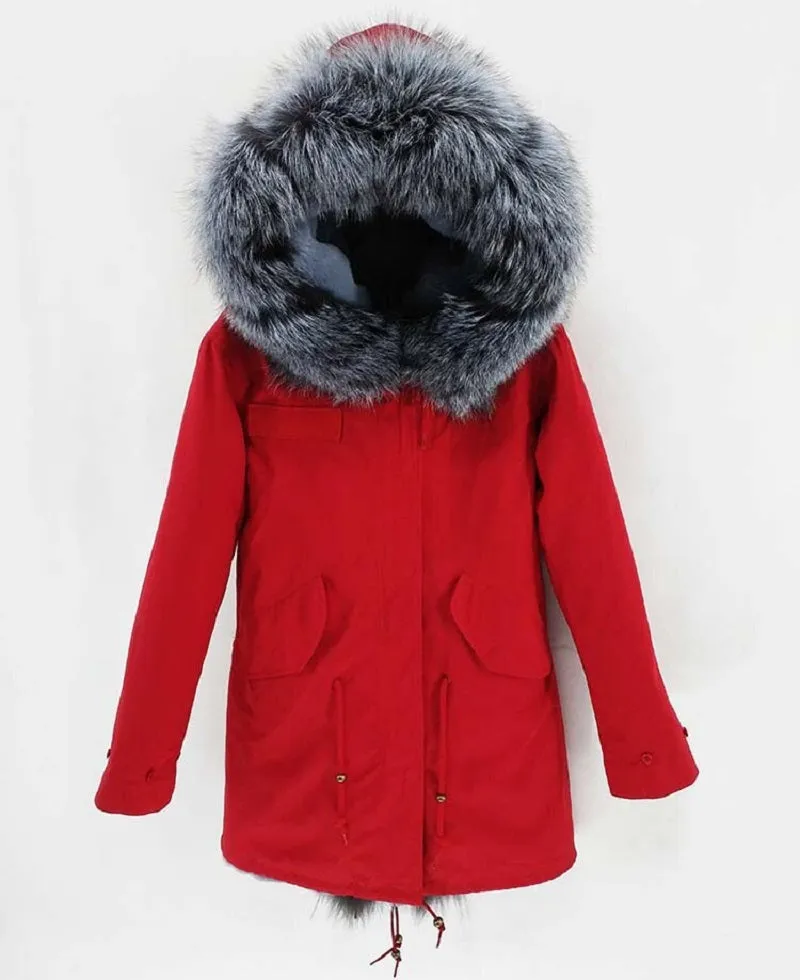 Women's Winter Casual Detachable Thick Parka With Fox Fur