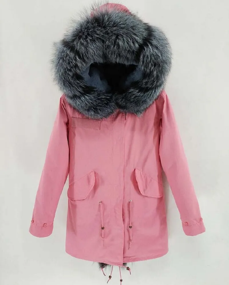 Women's Winter Casual Detachable Thick Parka With Fox Fur