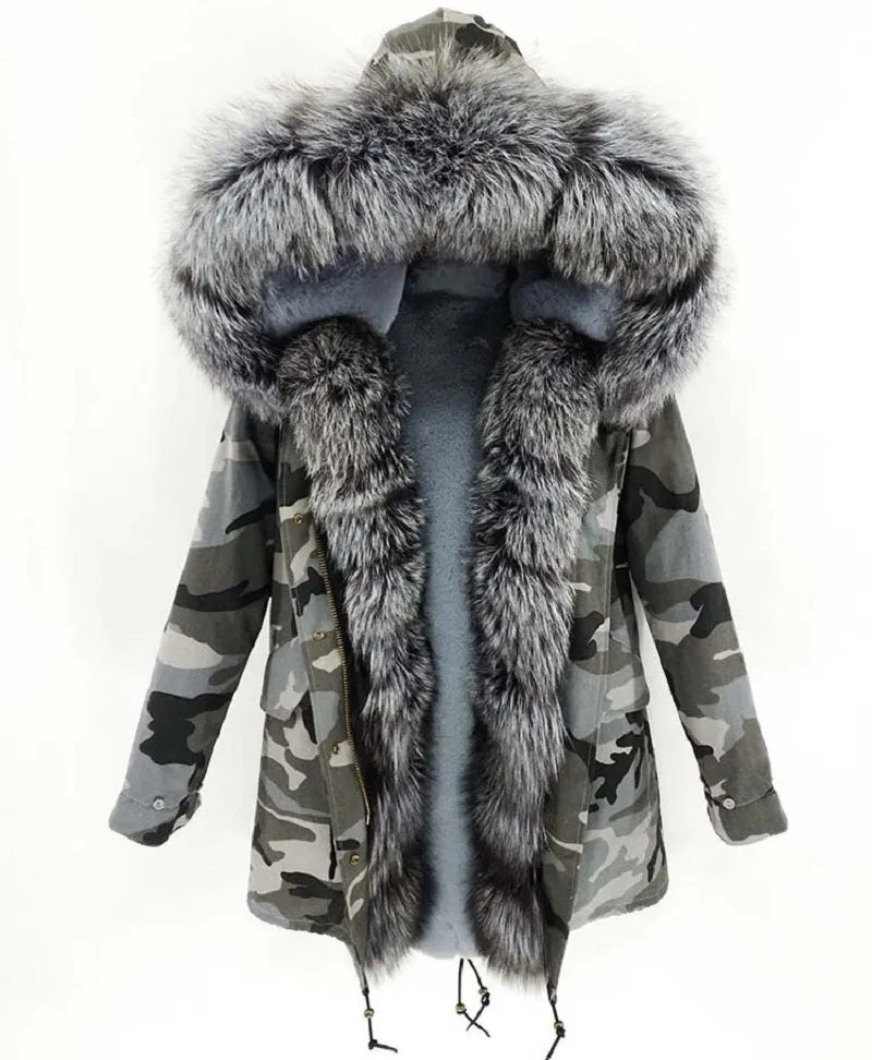 Women's Winter Casual Detachable Thick Parka With Fox Fur