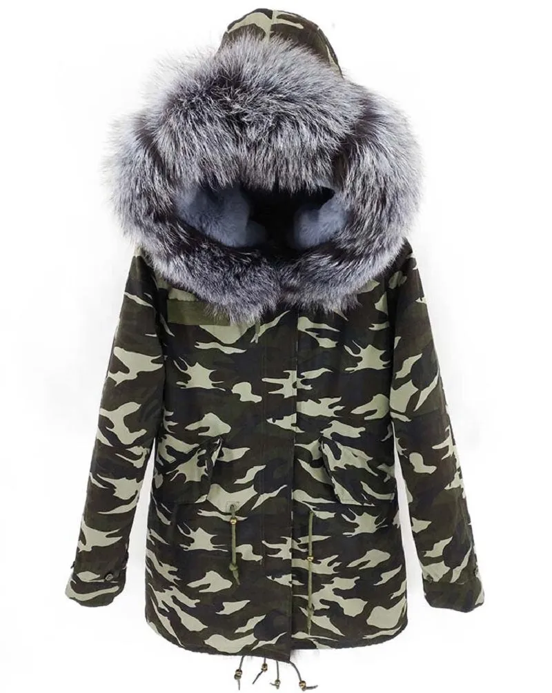 Women's Winter Casual Detachable Thick Parka With Fox Fur