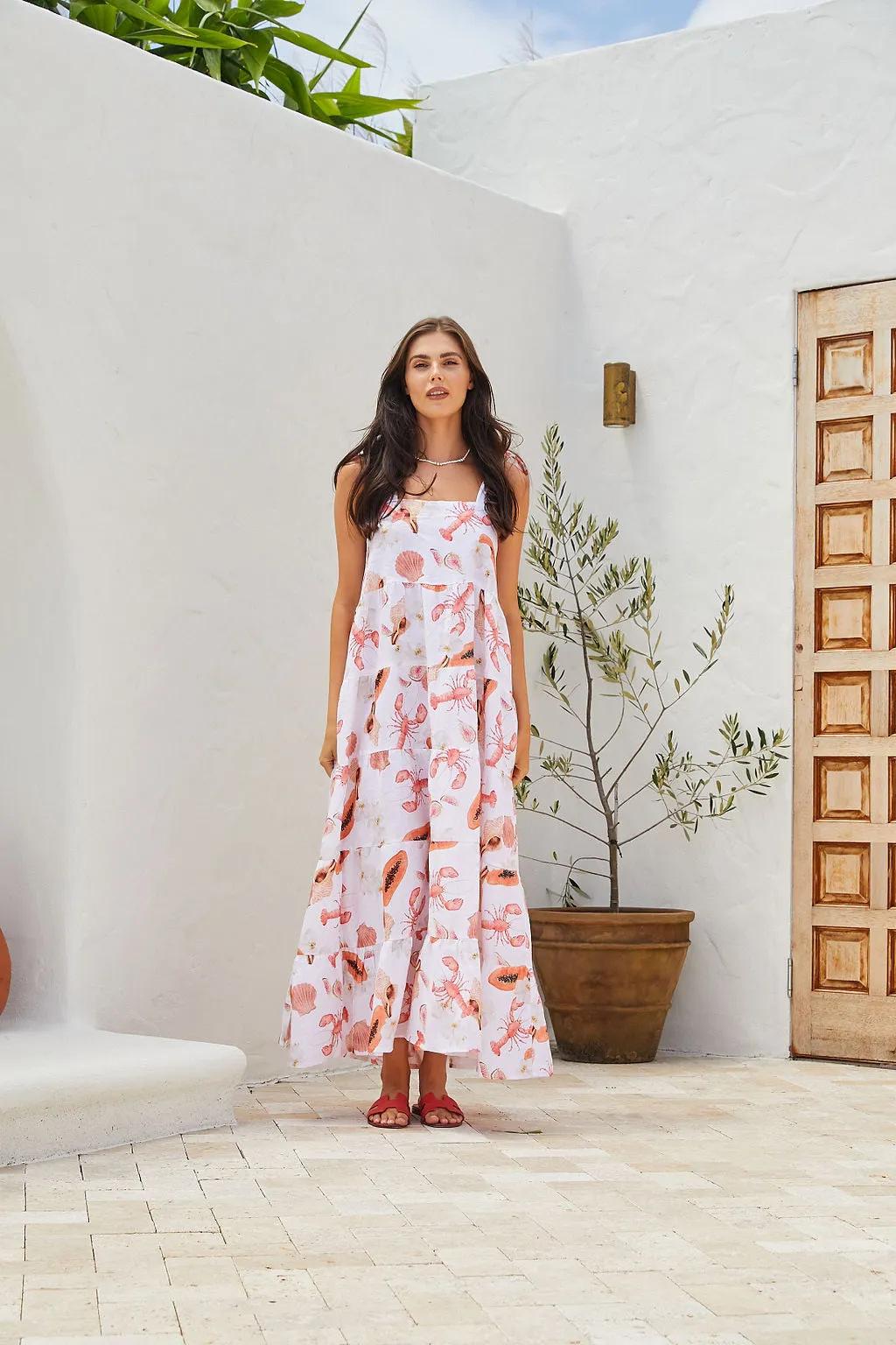 Yoli Dress - Printed Linen