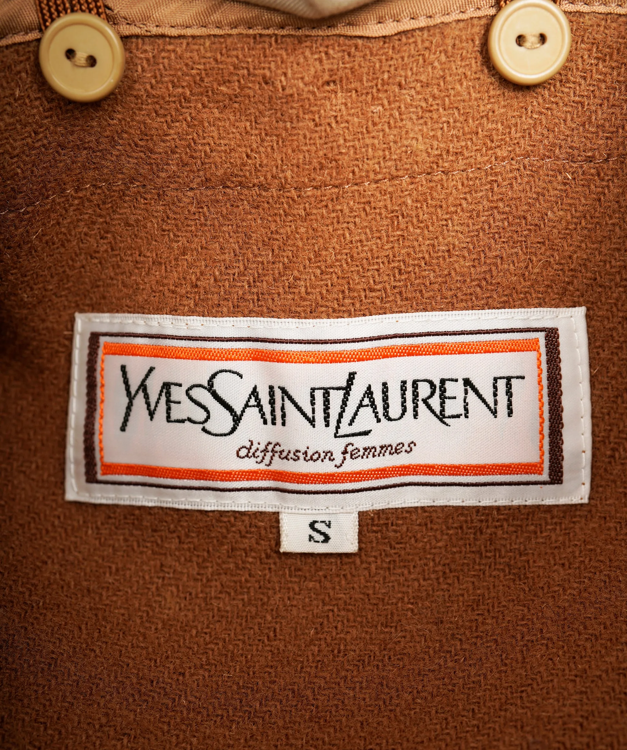 YSL Vintage Beige Detachable Lining Belted Trench Coat DBXS3249