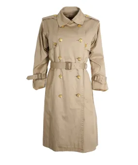 YSL Vintage Beige Detachable Lining Belted Trench Coat DBXS3249